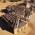 Arial shot of home under construction in Acton, CA