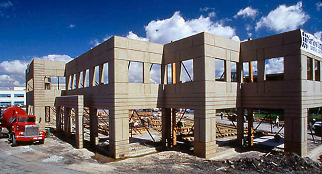 Tilt-up building under construction